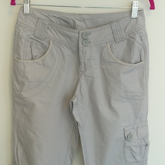 DKNY Active Capri light grey pockets draw string - Picture 1 of 11